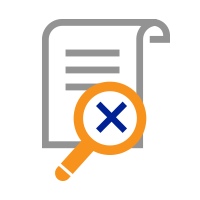 Magnifying glass on document Icon