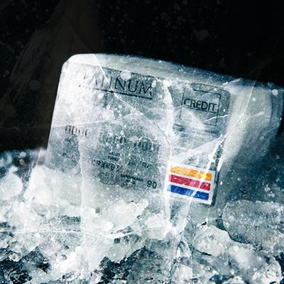 Frozen credit card